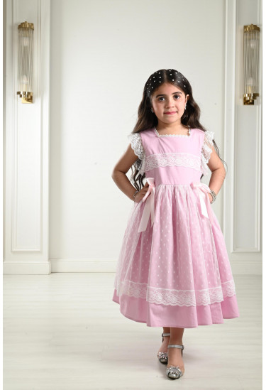 فستان بناتي رقيق مقاس كبير فستان بناتي رقيق مقاس كبير