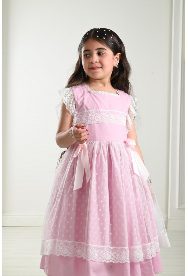 فستان بناتي رقيق مقاس كبير فستان بناتي رقيق مقاس كبير