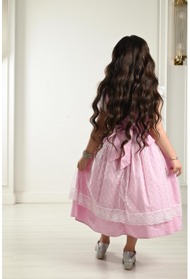 فستان بناتي رقيق مقاس كبير فستان بناتي رقيق مقاس كبير