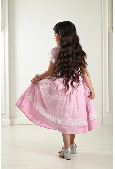 فستان بناتي رقيق مقاس كبير فستان بناتي رقيق مقاس كبير