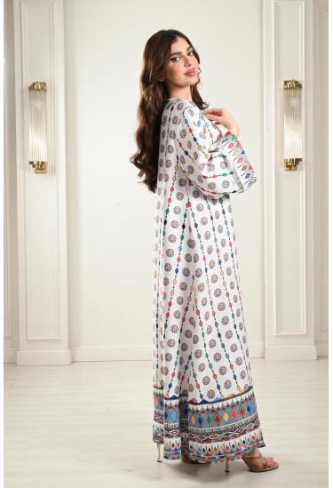 جلابية بيتي بأكمام طويلة