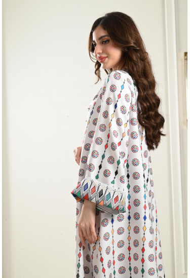 جلابية بيتي بأكمام طويلة