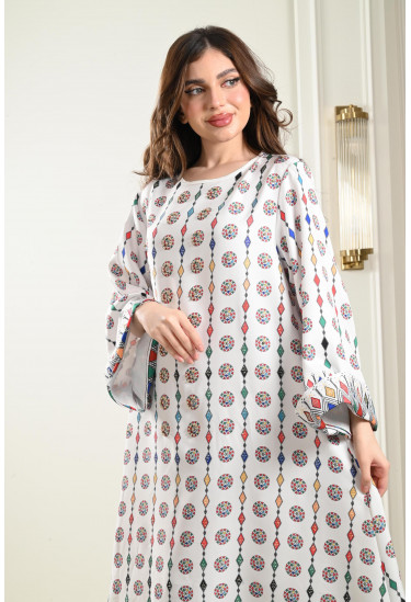 جلابية بيتي بأكمام طويلة