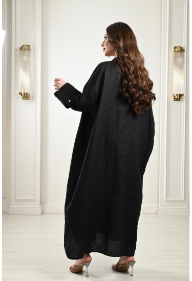 جلابية طويلة منقوشة علي الصدر