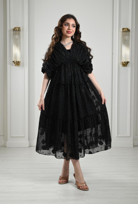 فستان بخصر مرتفع