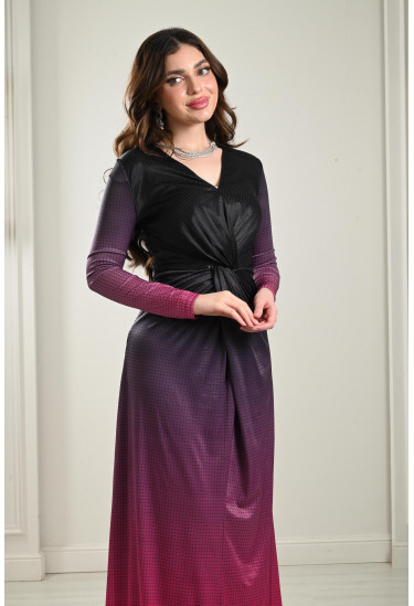 فستان طويل مرصع بالخرز فستان طويل مرصع بالخرز