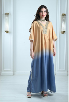 جلابية كيمونو بنمط كتل الألوان