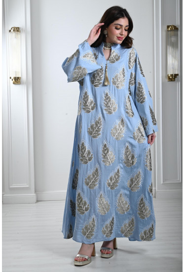 جلابية طويلة برسومات من الترتر