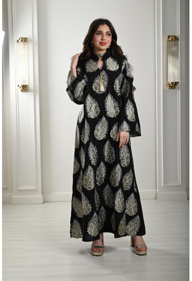 جلابية طويلة برسومات من الترتر