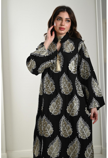 جلابية طويلة برسومات من الترتر