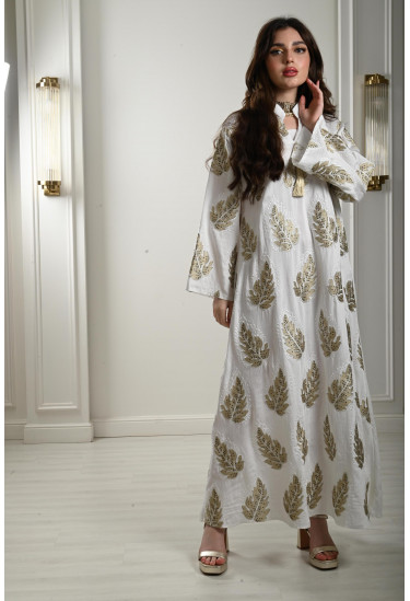 جلابية طويلة برسومات من الترتر