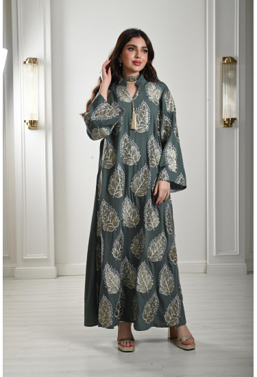 جلابية طويلة برسومات من الترتر