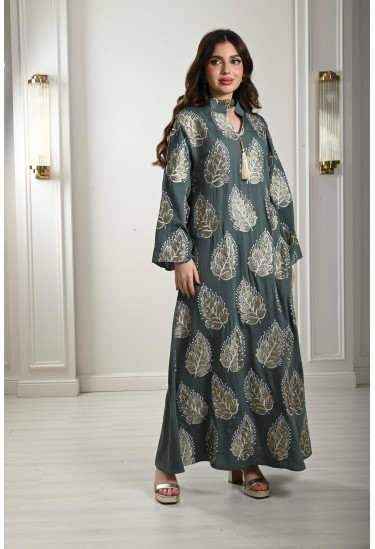 جلابية طويلة برسومات من الترتر