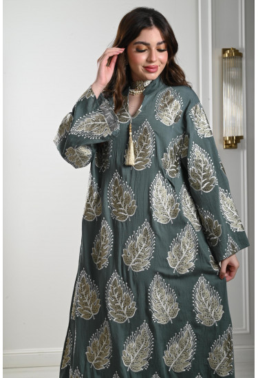 جلابية طويلة برسومات من الترتر