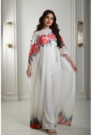 فستان عصري بطباعات من الزهور