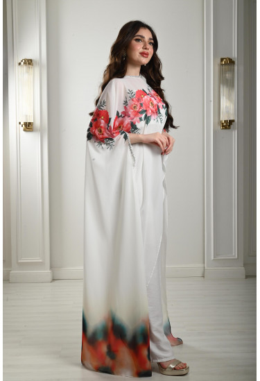 فستان عصري بطباعات من الزهور