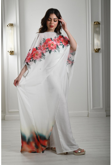 فستان عصري بطباعات من الزهور