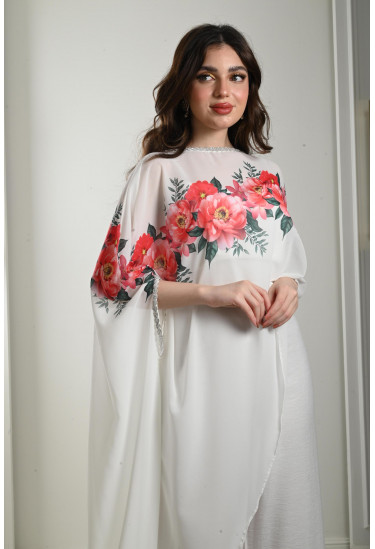 فستان عصري بطباعات من الزهور