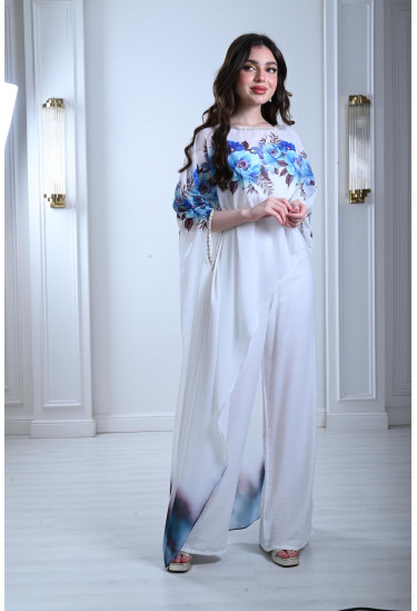 فستان عصري بطباعات من الزهور