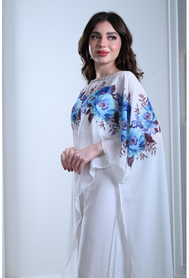 فستان عصري بطباعات من الزهور