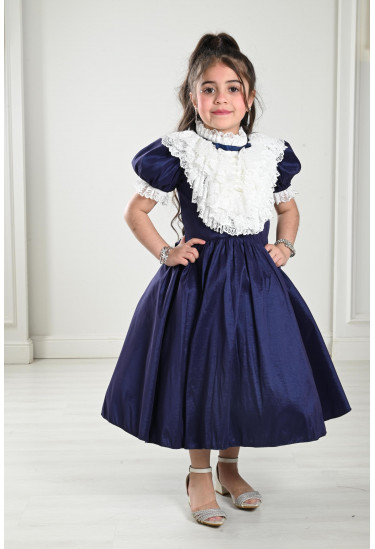 فستان بناتي بفيونكة مقاس صغير