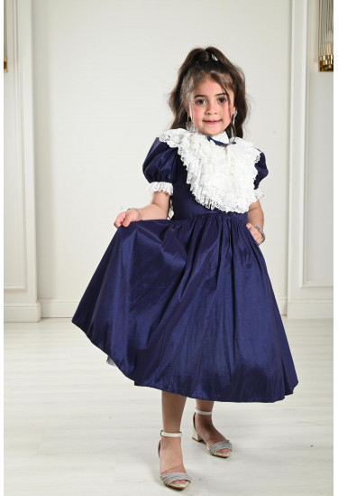 فستان بناتي بفيونكة مقاس صغير