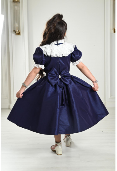 فستان بناتي بفيونكة مقاس صغير