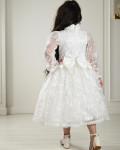 فستان بناتي مطرز بالكامل مقاس كبير
