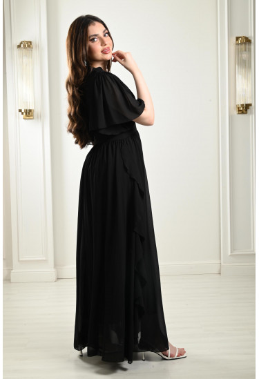 فستان طويل بقصة منسدلة 