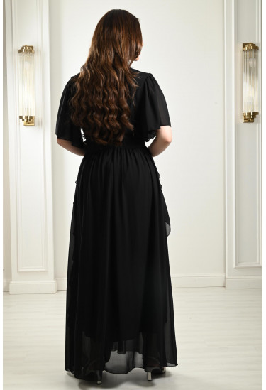 فستان طويل بقصة منسدلة 