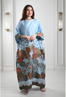 جلابية مطرزة تطريز ملون أنيق