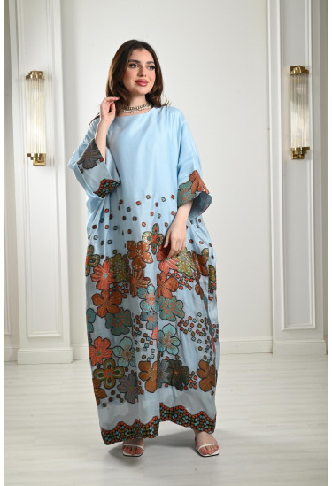 جلابية مطرزة تطريز ملون أنيق