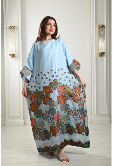 جلابية مطرزة تطريز ملون أنيق