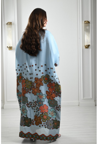 جلابية مطرزة تطريز ملون أنيق