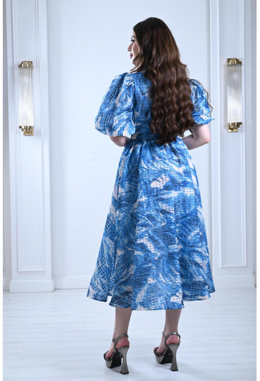 فستان ميدي بياقة كلاسيكية فستان ميدي بياقة كلاسيكية