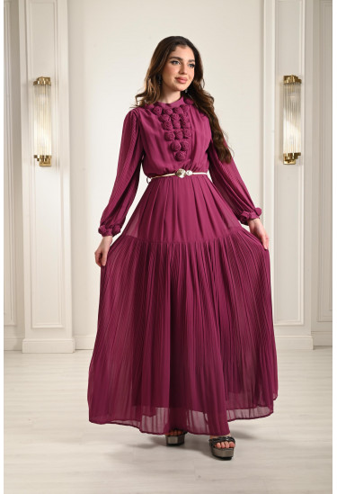 فستان بيليسية مزين بالزهور