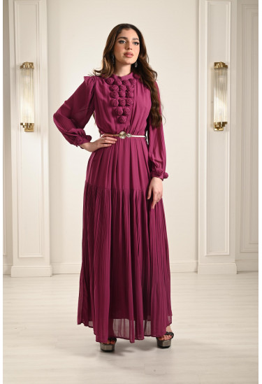 فستان بيليسية مزين بالزهور