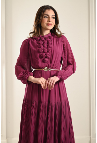 فستان بيليسية مزين بالزهور