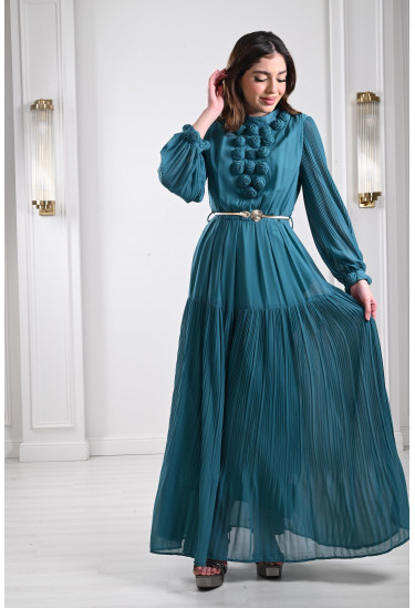 فستان بيليسية مزين بالزهور