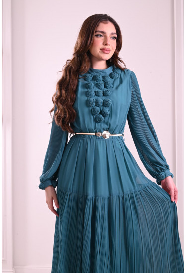 فستان بيليسية مزين بالزهور