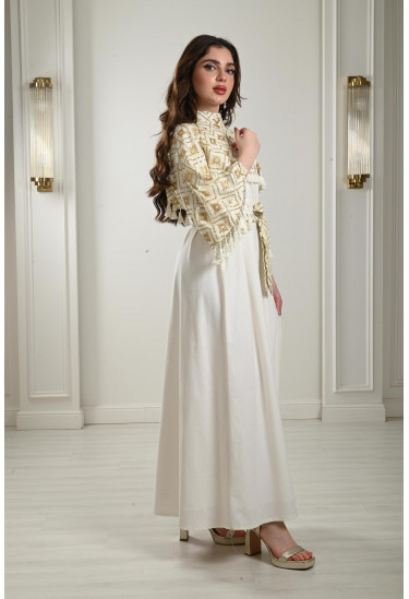 جلابية طويلة مزينة بالترتر