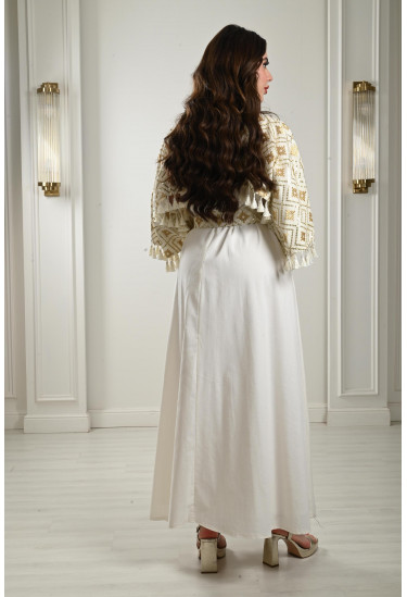 جلابية طويلة مزينة بالترتر