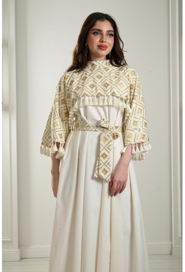 جلابية طويلة مزينة بالترتر