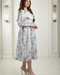 فستان ميدي بنقوشات زهور