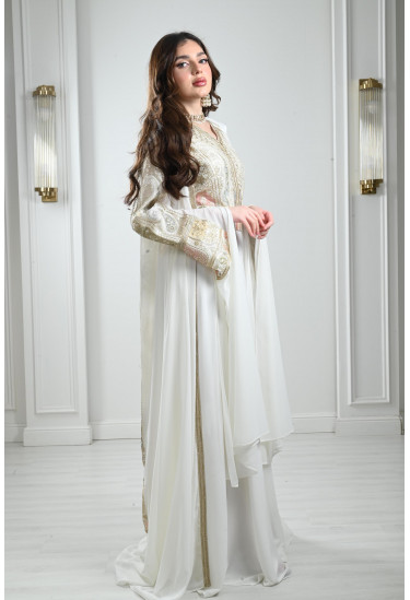 جلابية شيفون طويلة - 2 قطعة