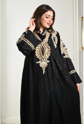 جلابية طويلة بتطريز أنيق جلابية طويلة بتطريز أنيق