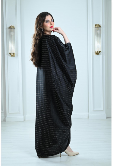 جلابية طويلة مرصعة أستراس بالكامل 