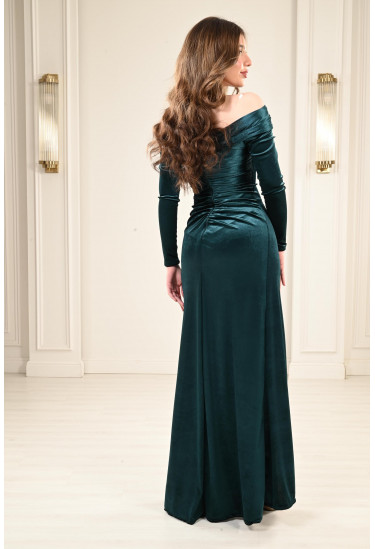 فستان سهرة باكمام طويلة فستان سهرة باكمام طويلة