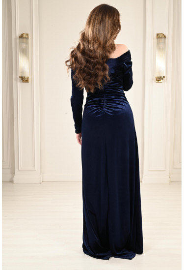 فستان سهرة باكمام طويلة فستان سهرة باكمام طويلة