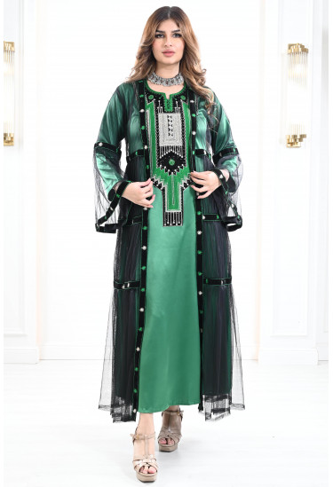 جلابية من الستان المطرز جلابية من الستان المطرز